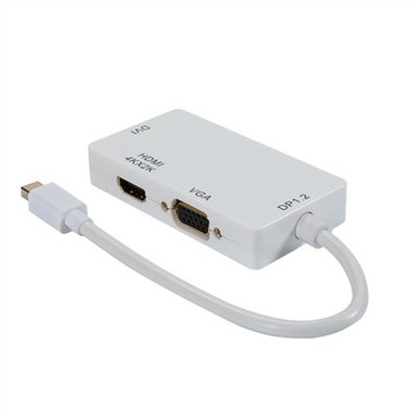 Mini DP1.2 VGA- ja HDMI- ja DVI-I-moniporttisovitin