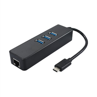 Type-C - RJ45-muunnin USB 3:lla.0 HUB 3 -portit