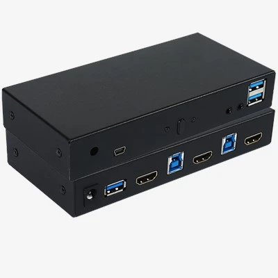 2-porttinen USB HDMI KVM-kytkin