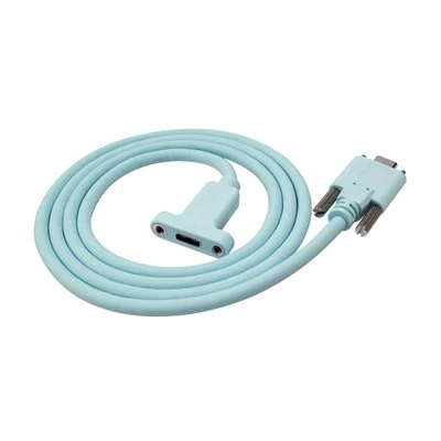 USB C uros - USB Type C -naaras kaksiruuvikaapelilla