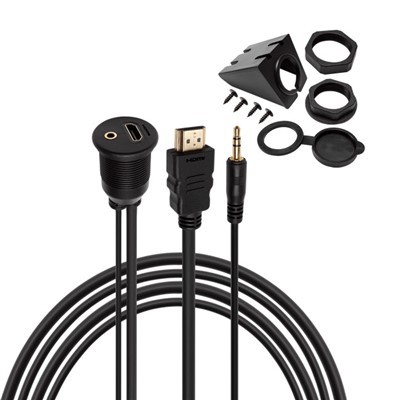 3,5 mm ja HDMI-AUX-uppoasennuskaapeli