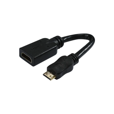 Mini HDMI uros-HDMI naaraskaapeli